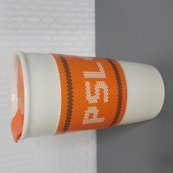 Starbucks Team PSL ceramic travel mug with lid 10 Oz great condition - Picture 3 of 7
